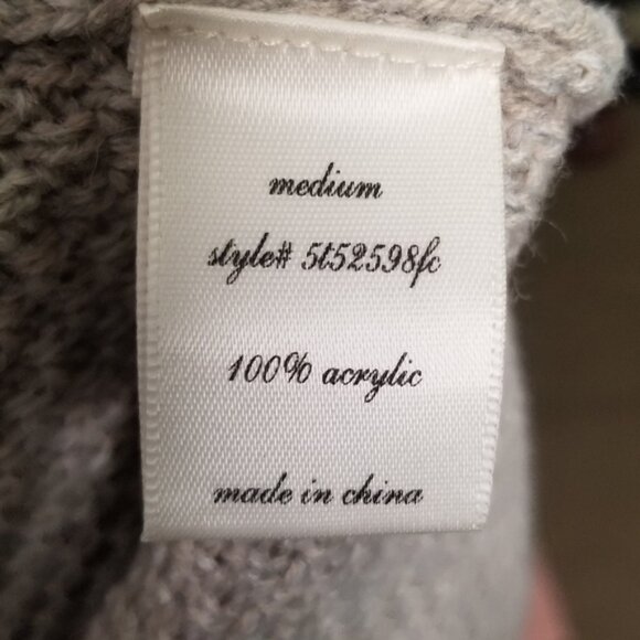 Francesca Blue Rain cableknit tunic top Gray Medium - Picture 7 of 11